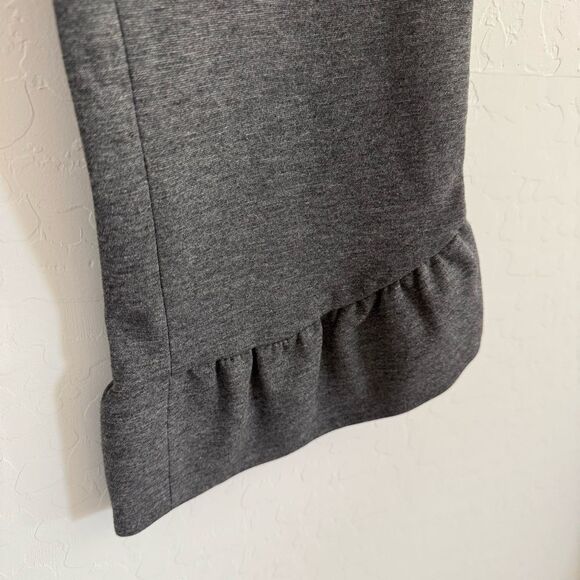 Liu Jo Grey Ponte Knit Ruffle Hem Crop Pants Size EU 42 Medium - Picture 6 of 13